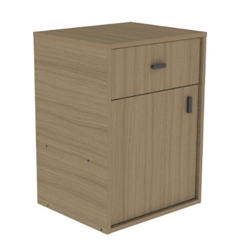 Mesa De Luz 1 Cajon 1 Puerta Linea Dakar Color Avellana Mosconi